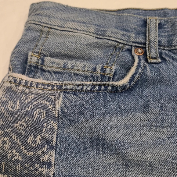 Free people women's Jeans sz.27 raw hem buttons fly Boyfriend - Picture 4 of 13